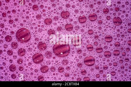 Gros plan de bulles de savon colorées Banque D'Images