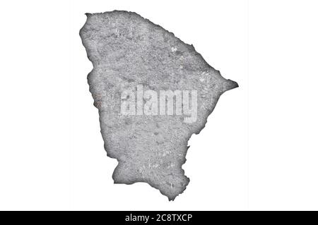 Carte de Ceara sur béton abîmé Banque D'Images