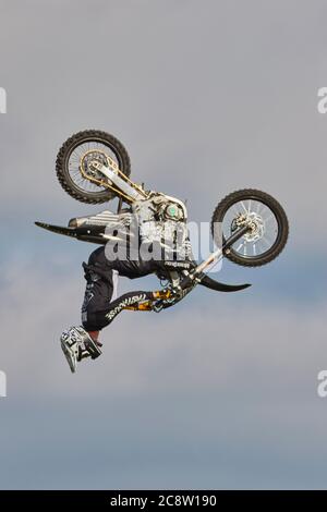 Une promenade en moto au Royal Bath and West Show, un spectacle agricole annuel près de Shepton Mallet, Somerset, Grande-Bretagne. Banque D'Images