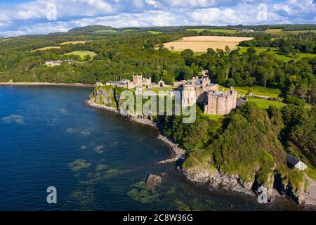 Vue aérienne du château de Culzean à Ayrshire, Écosse, Royaume-Uni Banque D'Images
