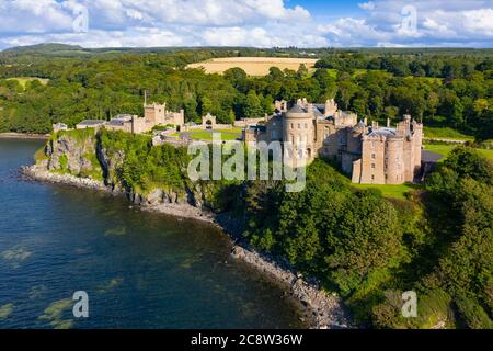 Vue aérienne du château de Culzean à Ayrshire, Écosse, Royaume-Uni Banque D'Images