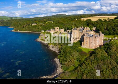 Vue aérienne du château de Culzean à Ayrshire, Écosse, Royaume-Uni Banque D'Images