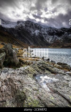 Images d'hiver de Snowdonia Banque D'Images