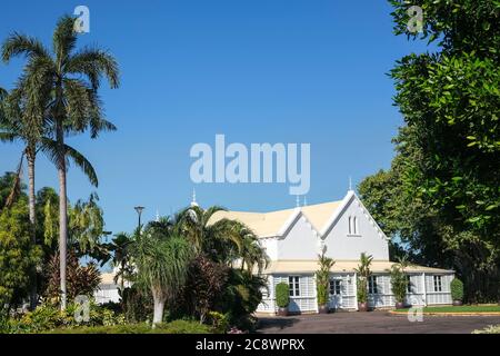 Le Gouvernement du Territoire du Nord, à Darwin, Territoire du Nord, Australie. La maison est la résidence de l'Administrateur du Territoire du Nord. Banque D'Images