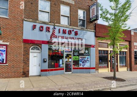 GRAND LEDGE, ÉTATS-UNIS - 21 juin 2020 : GRAND LEDGE, MI – 21 juin : vue du magasin de proximité de Fortino sur North Bridge Street à Grand Ledge, MI on Banque D'Images