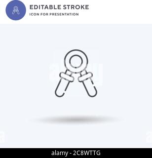 Vecteur d'icône de poignée, signe plat rempli, pictogramme solide isolé sur blanc, illustration du logo. Icône poignée pour la présentation. Illustration de Vecteur