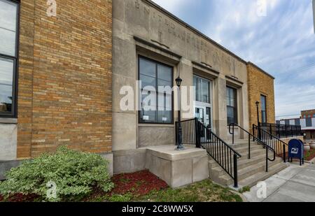 GRAND LEDGE, ÉTATS-UNIS - 21 juin 2020 : GRAND LEDGE, MI – 21 juin : vue du bureau de poste des États-Unis à Grand Ledge, MI le 21 juin 2020 Banque D'Images