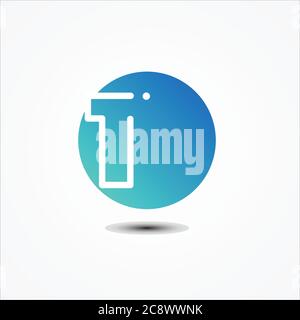 Design minimaliste du symbole circulaire vectoriel numéro 1. 1 symbole de chiffre pour votre meilleure entreprise sur fond blanc. Illustration vectorielle EPS.8 EPS.10 Illustration de Vecteur