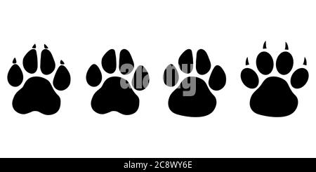 Paw imprimé chat, chien, chiot animal de compagnie . Style plat - vecteur de stock. Illustration de Vecteur