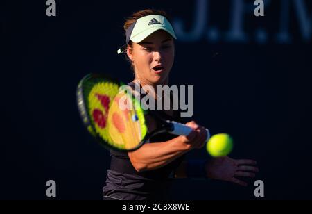 Anna Kalinskaya, de Russie, en action lors de son deuxième tour de match au tournoi de tennis américain Open Grand Chelem 2019 Banque D'Images