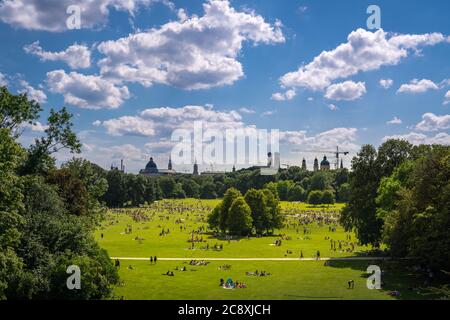 Englischer Garten à Munich Allemagne Banque D'Images