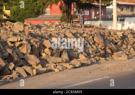 Travaux du Programme d'accélération de la croissance - PAC dans le sud du Brésil. Travaux d'ingénierie. Construction de viaducs et de passerelles sur une route fédérale. Dupl Banque D'Images