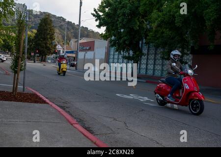 Le dimanche matin à San Rafael, Marin County, CA, États-Unis sont calmes et paisibles. Banque D'Images