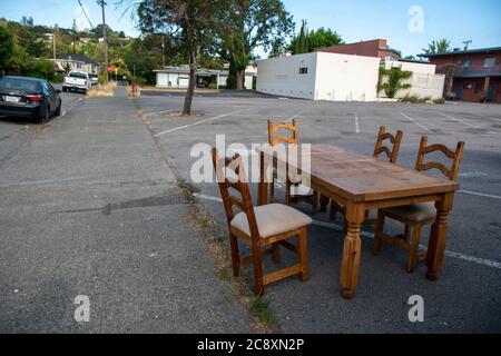 Le dimanche matin à San Rafael, Marin County, CA, États-Unis sont calmes et paisibles. Banque D'Images