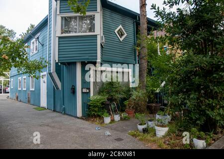 Le dimanche matin à San Rafael, Marin County, CA, États-Unis sont calmes et paisibles. Banque D'Images