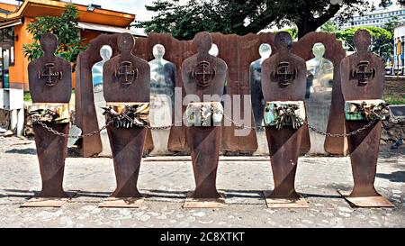 Rome, Italie – 17 septembre 2014 : le monument « toutes cibles potentielles » est dédié aux victimes du nazisme et du racisme, et plus général, à tous les perses Banque D'Images