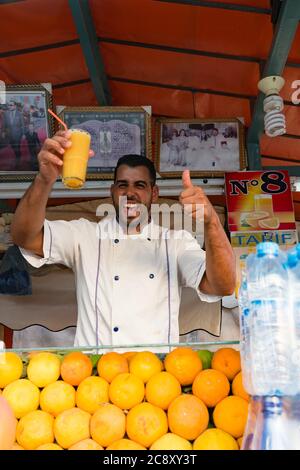 La Jemaa el Fna – place principale – à Marrakech, au Maroc Banque D'Images