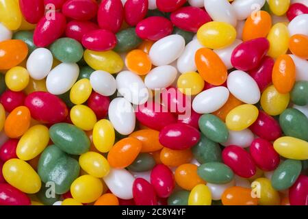 Jelly beans colorée, fond de bonbons, nourriture douce Banque D'Images