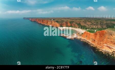 Bolata plage Bulgarie. Baie exotique près du cap Kaliakra et Albena, province de Varna Banque D'Images