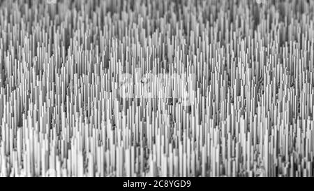 Abstract geometric 3d shapes background made of bars, big digital data concept, perspective view, 3d illustration Banque D'Images