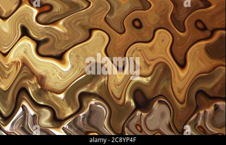 Liquide de diffusion créative peinture colorée or, argent, bronze Banque D'Images