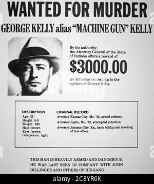 GEORGE 'ARME à FEU' KELLY BARNES (1895-1954) gangster américain à Memphis police Department photos Banque D'Images