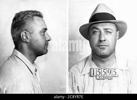 GEORGE 'ARME à FEU' KELLY BARNES (1895-1954) gangster américain à Memphis police Department photos Banque D'Images