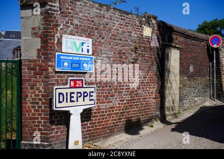 Porte de la ville, Dieppe, Seine-Maritime, Normandie, France Banque D'Images