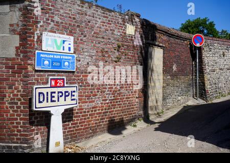 Porte de la ville, Dieppe, Seine-Maritime, Normandie, France Banque D'Images