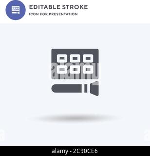Vecteur icône de poudre, signe plat rempli, pictogramme solide isolé sur blanc, illustration du logo. Icône de poudre pour présentation. Illustration de Vecteur