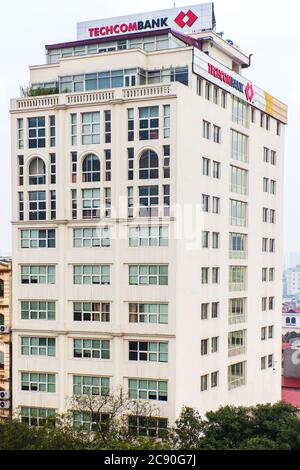 Structure de construction de la Banque TechCom à Hanoi, Vietnam Banque D'Images