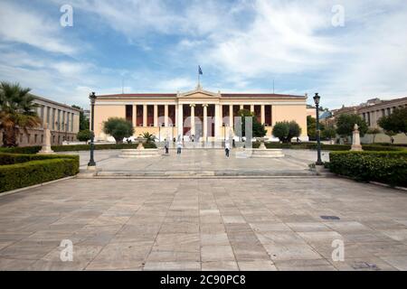 Université nationale et d'Athènes, Grèce Banque D'Images