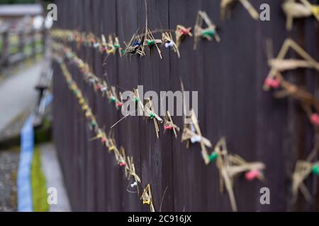 Shirakawa-Go, Japon, 07-24-2020 , Shirakawa-Go, un village du patrimoine mondial au Japon. Banque D'Images