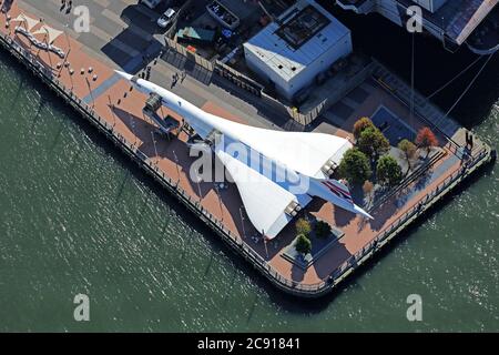 Concorde G-BOAD au musée de l'air et de l'espace USS Intrepid À New York Banque D'Images