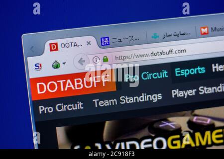 Ryazan, Russie - 05 juin 2018: Page d'accueil du site de Dotabuff sur l'affichage de PC, url - Dotabuff.com Banque D'Images