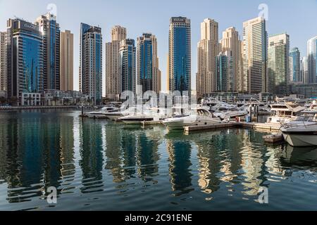 La Marina de Dubaï, DUBAÏ, ÉMIRATS ARABES UNIS Banque D'Images