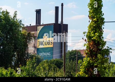 18 juillet 2020, Berlin, le café-rôtre Jacobs à Nobelstrasse à Neukoln. Jacobs Coffee ou la marque Jacobs appartient à Jacobs Douwe Egberts Peet's (JDE Peet's) depuis 2015, la société néerlandaise est née de l'activité café de Mondelez International et DE Master blenders 1753, anciennement Douwe Egberts. | utilisation dans le monde entier Banque D'Images