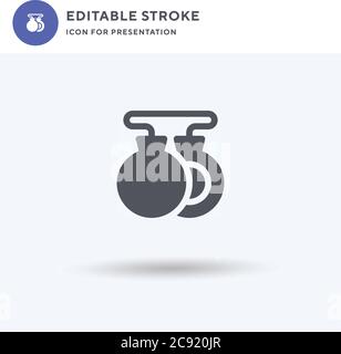 Castanets Icon vector, signe plat rempli, pictogramme solide isolé sur blanc, illustration du logo. Icône de castanets pour la présentation. Illustration de Vecteur