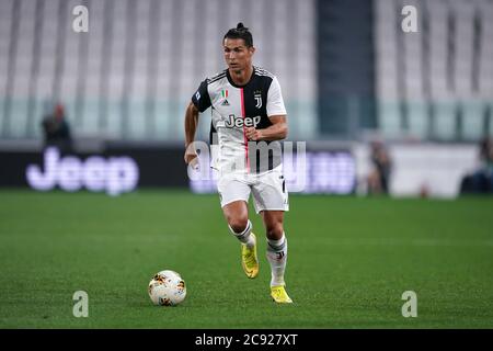 TURIN, ITALIE - 26 juin 2020 : Turin (Italie) 26 juin 2020. Italian Serie A. Juventus FC vs US Lecce. Cristiano Ronaldo de Juventus FC . Banque D'Images