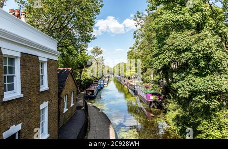 Canaux dans Little Venice Londres Royaume-Uni Banque D'Images
