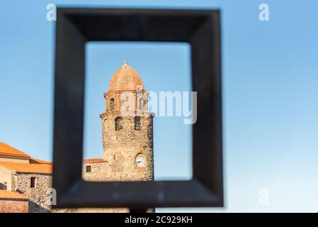 Belle photo du Château Royal de Collioure en France Banque D'Images