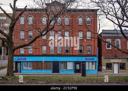 Le quartier de Little Italy, sur le côté nord de Syracuse, lors d'une matinée de printemps, le 2020 avril Banque D'Images