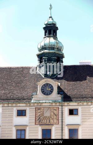 Cour du palais Hofburg à Vienne. La vieille ville est un site classé au patrimoine mondial de l'UNESCO Banque D'Images