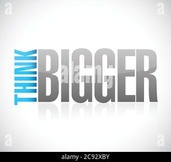 Pensez à un motif d'illustration plus grand sur un fond blanc Illustration de Vecteur