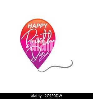 Carte de vœux avec anniversaire et motif ballons. Magnifique illustration vectorielle style décoratif. Illustration de Vecteur