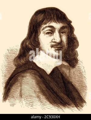 René Descartes, 1596 - 1650, philosophe, mathématicien et scientifique français Banque D'Images