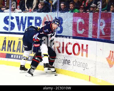 Linköping, Sverige 20150321 quart final 5 dans SHL entre Linköping HC (LHC) - HV71 dans l'arène Saab. Photo : Magnus Johansson de LHC. Photo Jeppe Gustafsson Banque D'Images