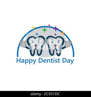 Modèle de conception vectorielle pour la Journée mondiale des dentistes.EPS 10 Illustration de Vecteur