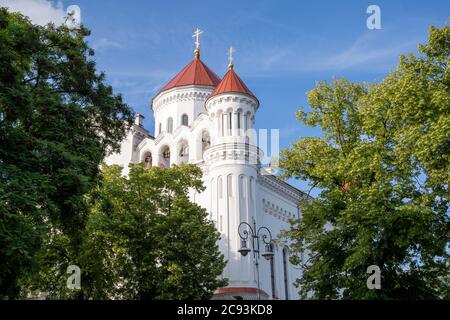 La cathédrale du Théotokos à Vilnius, Lituanie. Le lieu épiscopal de l'Église chrétienne orthodoxe Banque D'Images