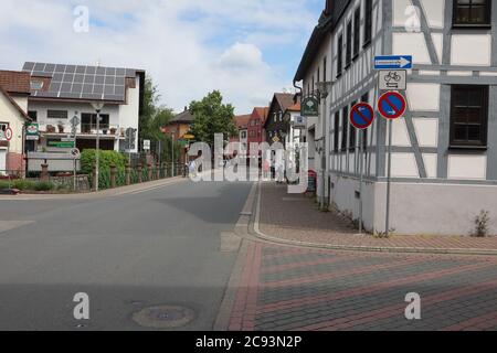 Ober-Ramstadt, Hesse/ Allemagne - Mai 30 2019: Au centre de la ville d'Ober-Ramstadt en Allemagne, situé au bord de la rivière Modau, au sud-est de Darmstadt Banque D'Images